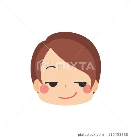 Cute little girl emoji illustration icon face expression white background vector Cute little girl emoji illustration icon face expression white background vector 119455388
