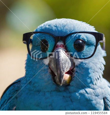 戴眼鏡的長尾小鸚鵡 119455584