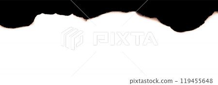 Burnt paper edges realistic vector illustration 119455648