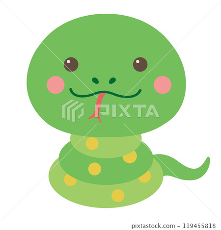 New Year's card material, Year of the Snake, Cute snake illustration 119455818