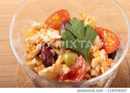 Tandoori chicken and bean marinade Tandoori chicken and bean marinade 119456087