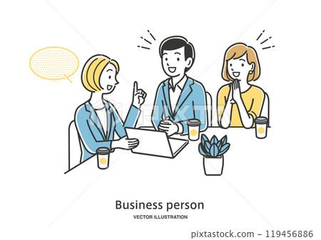 年輕夫婦與女顧問諮詢 119456886