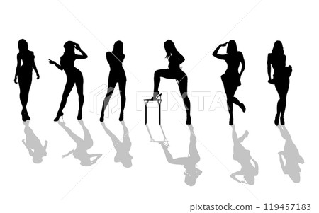 Sexy pose female silhouette_2 119457183
