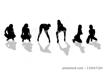 Sexy pose female silhouette_3 119457184