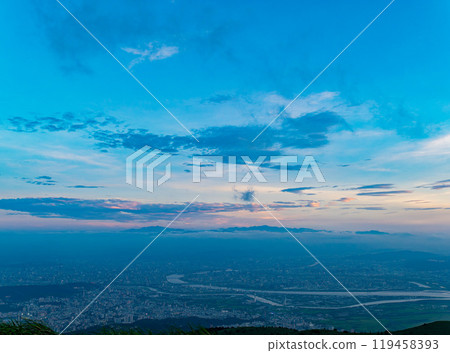 Sunset landscape from Mount Datun Air Navigation Station Lookout Sunset landscape from Mount Datun Air Navigation Station Lookout 119458393