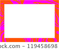 Marble frame white background pink orange 119458698