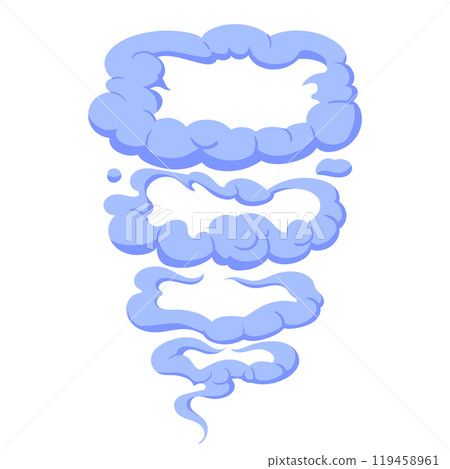 Comic book dust cloud. Cartoon smoke puff stream cloud element, streaming dust puff flat vector illustration. Smoke explosion cloud Comic book dust cloud. Cartoon smoke puff stream cloud element, streaming dust puff flat vector illustration. Smoke explosion cloud 119458961