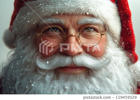帶著溫暖微笑的聖誕老人 - 逼真的數位藝術,完美的聖誕節 帶著溫暖微笑的聖誕老人 - 逼真的數位藝術,完美的聖誕節 119459329