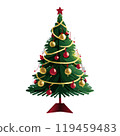 一棵華麗的聖誕樹的插圖 119459483