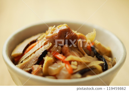 雞肉和牛蒡飯 雞肉和牛蒡飯 119459862
