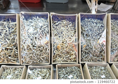 Korean Seafood Food. Dried anchovies 119460722
