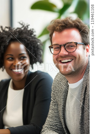 Friendly Coworkers Having Fun in the Workplace 119461108