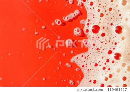 Captivating Red Background Featuring Bubble Patterns 119461317