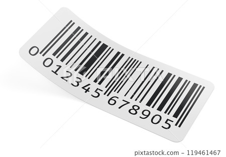 Barcode label, 3D rendering 119461467