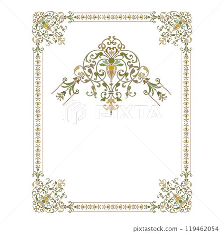 Vintage traditional realistic black and color frames set on white background isolated vector illustration Vintage traditional realistic black and color frames set on white background isolated vector illustration 119462054