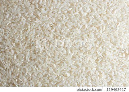 Dry Uncooked White Rice Background Dry Uncooked White Rice Background 119462617