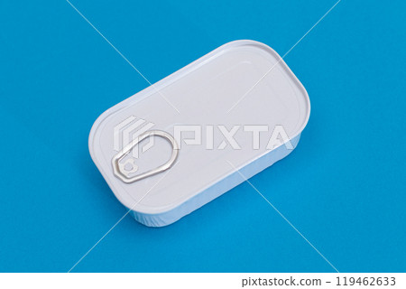 Tin Can on Blue Background Tin Can on Blue Background 119462633