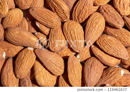 Scattered Almonds. Background from Almond Nuts Scattered Almonds. Background from Almond Nuts 119462637