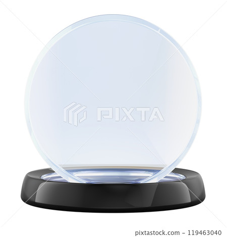 Round shape crystal reward, glass award trophy, mockup. 3D rendering Round shape crystal reward, glass award trophy, mockup. 3D rendering 119463040