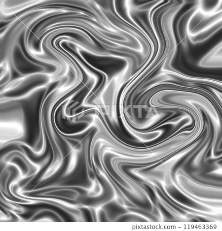 Metallic Silver Background with Abstract Waves 119463369