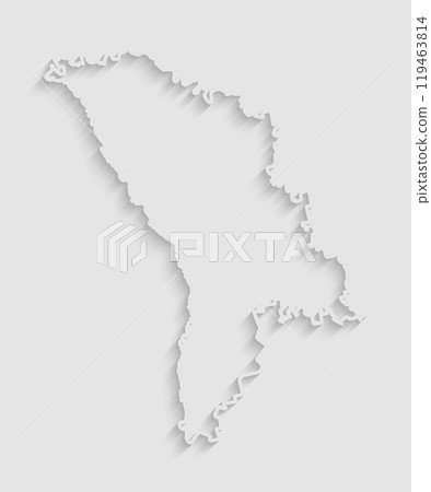 Vector map Moldova, abstract inner shadow Vector map Moldova, abstract inner shadow 119463814