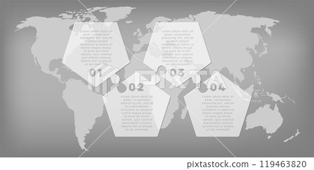 Transparent diagram infographic process on 4 steps Transparent diagram infographic process on 4 steps 119463820