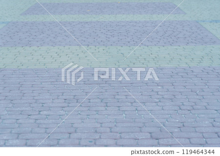 Tranquil Pathway of Cobblestones in Soft Hues under Gentle Light Tranquil Pathway of Cobblestones in Soft Hues under Gentle Light 119464344