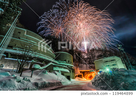 Unazuki Onsen Winter Story Snow Fireworks Festival Unazuki Onsen Winter Story Snow Fireworks Festival 119464899