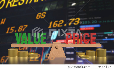 The price and value text for Business concept 3d rendering. The price and value text for Business concept 3d rendering. 119465176