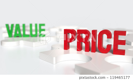The price and value text for Business concept 3d rendering. The price and value text for Business concept 3d rendering. 119465177