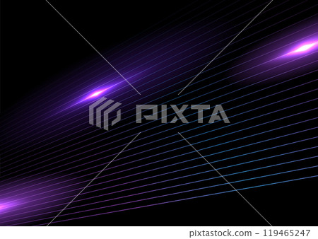 Blue violet minimal glowing lines abstract futuristic tech background 119465247