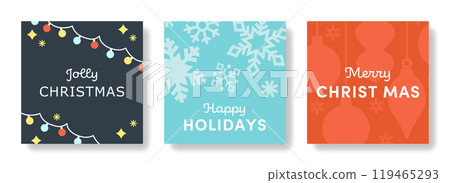 Christmas pattern card illustration set (vector design snowflake ornament illumination) Christmas pattern card illustration set (vector design snowflake ornament illumination) 119465293