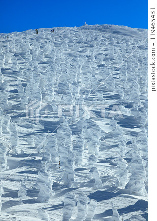 山形藏王滑雪場纜車站 從地藏山頂欣賞冰雪覆蓋的壯麗景色 山形藏王滑雪場纜車站 從地藏山頂欣賞冰雪覆蓋的壯麗景色 119465431