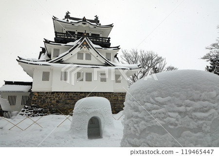Kamakura Festival in Yokote City, Akita Prefecture, Small New Year Event Kamakura Festival in Yokote City, Akita Prefecture, Small New Year Event 119465447