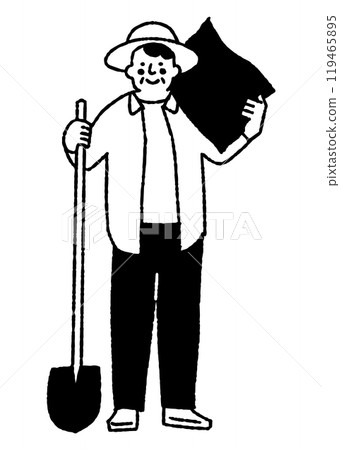 Man carrying loads for farm work_2 Man carrying loads for farm work_2 119465895