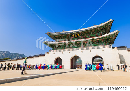 首爾景福宮門衛離開 119466012