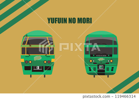 Wallpaper illustration of Kiha 71/72 series "Yufuin no Mori" horizontal 119466314