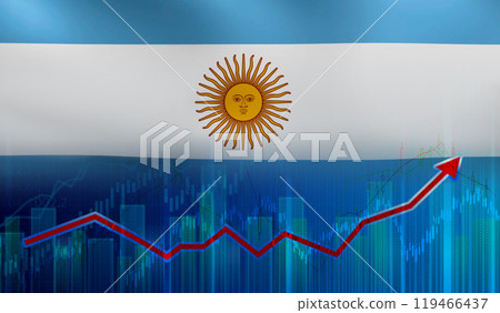 Graph of recovery of the Argentine economy. Rise of the Argentine economy in the graph 119466437