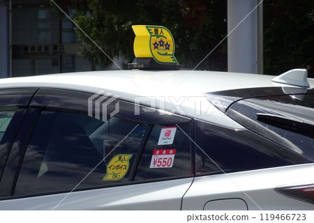 商業形象 私人計程車燈和後門 119466723