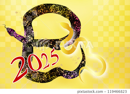 蛇新年賀卡生肖背景 蛇新年賀卡生肖背景 119466823