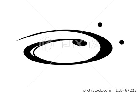 Illustration of a flowing black Japanese pattern Illustration of a flowing black Japanese pattern 119467222