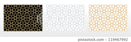 Set of abstract geometric patterns. Seamless vector backgrounds. Colored ornaments Graphic modern patterns Simple lattice graphic design 119467992