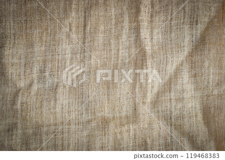 brown sackcloth texture background, crumpled burlap fabric textile for design brown sackcloth texture background, crumpled burlap fabric textile for design 119468383