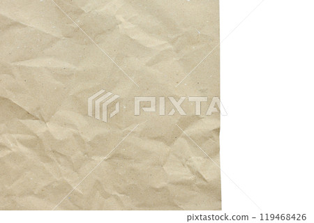 blank brown paper texture isolated on white background, old page for craft design 119468426