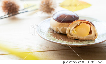 Chestnut Manju: Autumn Japanese Sweets 119469528