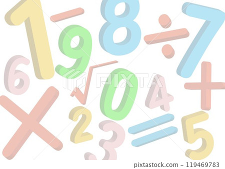 彩色數字背景 119469783