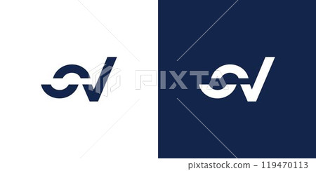 Modern and unique SV  logo design 119470113