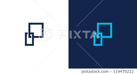 Modern and Unique  link initial P  logo design 119470222
