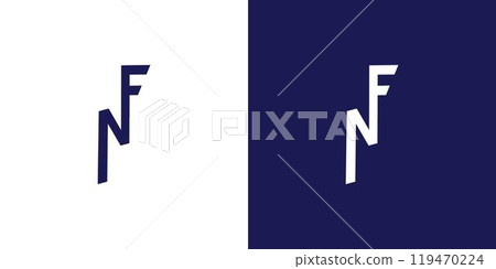 Modern and unique  NF  logo design 119470224