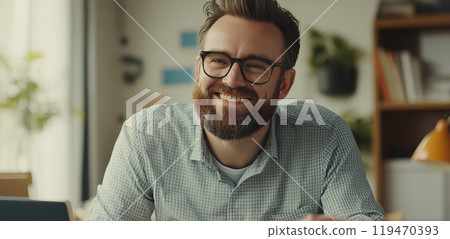 Happy Manager Engaging with Satisfied Client Happy Manager Engaging with Satisfied Client 119470393